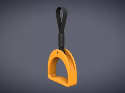 Bus Handle Hand Grip Low-poly 3D model