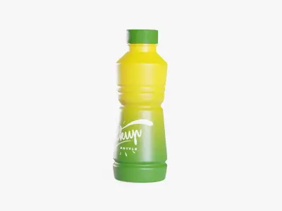 Plastic Sport Bottle Low-poly 3D model