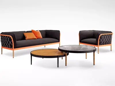 Tait Trace sofa and armchair 3D model