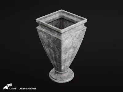 Square Garden Urn   3D model