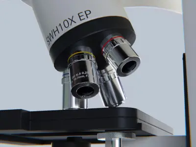 Microscope - PBR Asset Low-poly 3D model