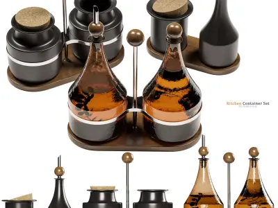 Ikea Krosamos Kitchen Container Set 3D model