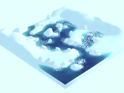Iceberg - Hand Painted Free low-poly 3D model