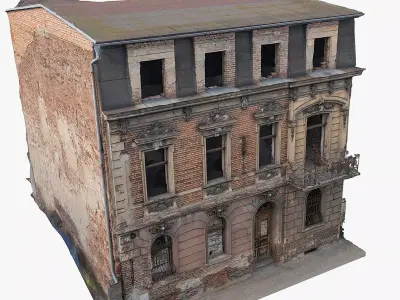 Decorated house ruin 3D model