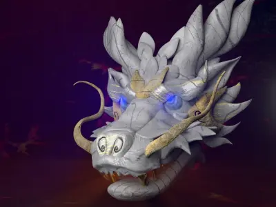 DRYGON 3DMODEL  GAME ASSSETS  FOR UNREAL ENGINE  UNITY  Low-poly 3D model