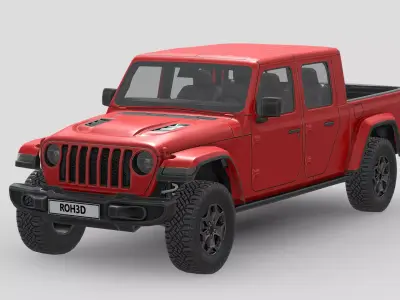 Jeep Gladiator Rubicon 2020 Low-poly 3D model