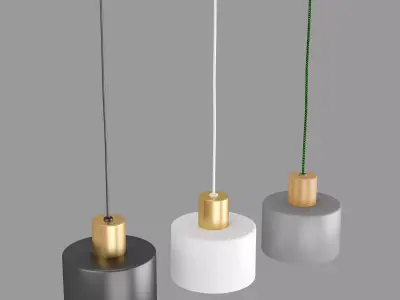 Minimal Lighty Ceiling Light Set Free 3D model