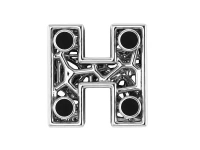 SIMPLE ALPHABET H PENDANT 3D PRINTABLE MODEL  3D print model