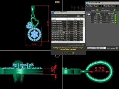 Jewelry Pendant 3D print model shop