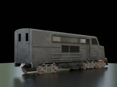 Train Turbine engine 3D model