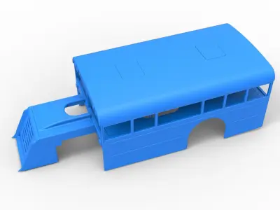 Shell of Outlaw Figure 8 Modified as School bus Scale 1 to 25 3D print model