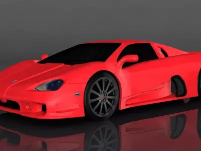 SSC Ultimate Aero Low-poly 3D model