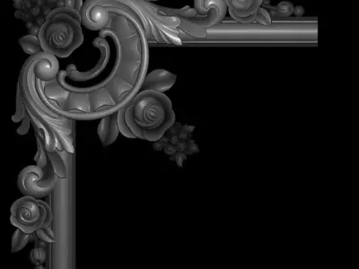  3d model of flowers and leaves 3D print model