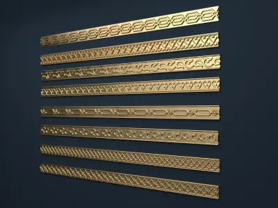 8 Decorative Onlays Collection 3D model 3D model