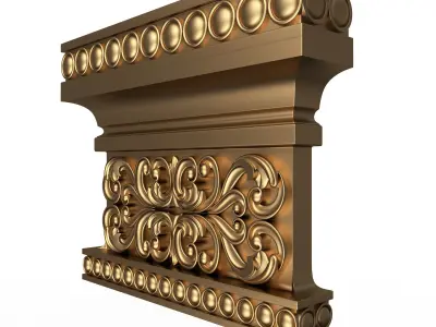 Carved Capital 0801 Low-poly 3D model