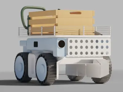 Futuristic Garden Robot 3D model