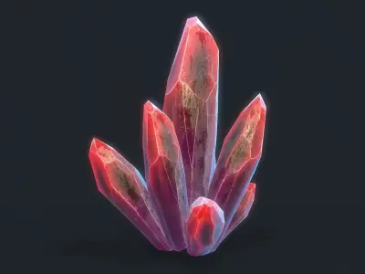 Crystal Low-poly 3D model