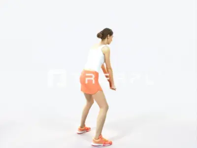 Aspiration 15A Digging Sports Woman Low-poly 3D model