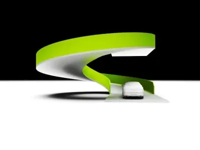 Spiral Ramp for Car Architectural Circulation System module 3D model