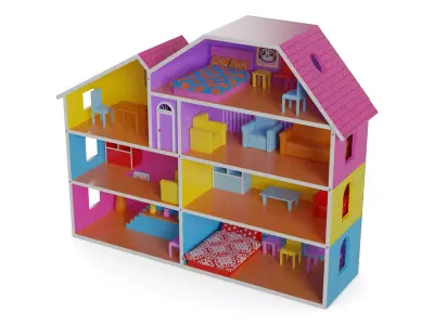 Cars and action games Dollhouse Playset 3D model purchase