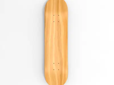 8 in Skateboard Deck Free 3D model