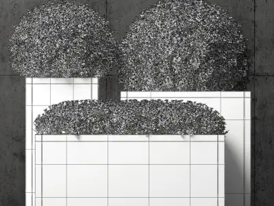 Restoration hardware estate zinc square planters 3D model