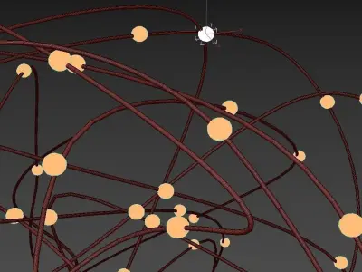 Table decorative LED lamps Nordic modern wood table lamp bedroom 3D model