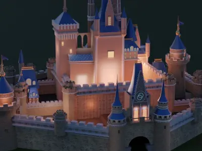 Disney Castle 3D Model 3D model