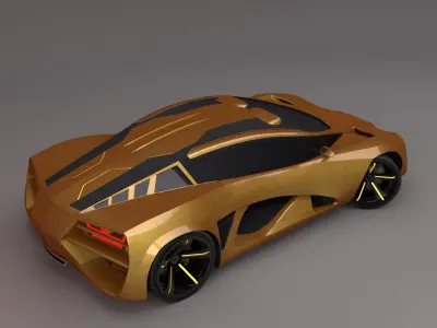 Lada Raven  Low-poly 3D model