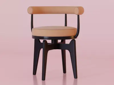 SILLA INDOCHINE - CHARLOTTE PERRIAND Low-poly 3D model