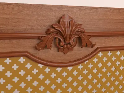 Decorative panel with carved elements 3D model