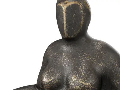 Freya Meditating Female Form Sculpture 3D model