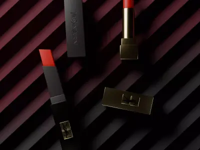 Yves Saint Laurent Lipstick Low-poly 3D model