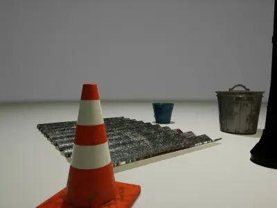 StreetProps street lamp Free low-poly 3D model