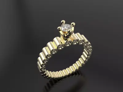 Ring with pipes 3D print model