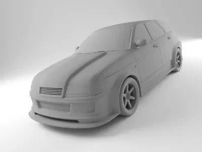 Lada 21012 Low-poly 3D model