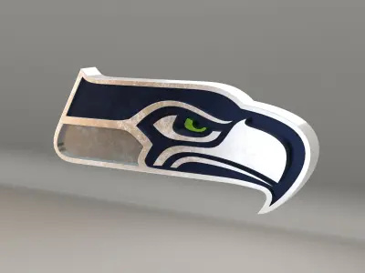 NFL Seatle Seahawks Logo 3D model