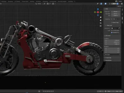 Chopper bike model 3D  3D model
