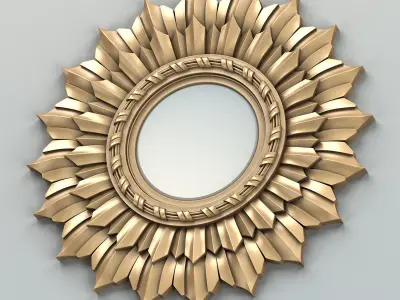 Round mirror frame 005 3D model