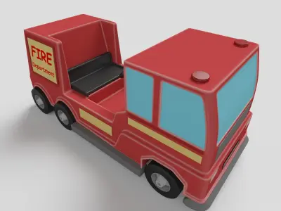 ride on car fire truck 3D model