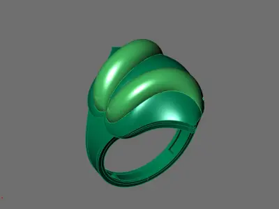 Women Ring Plain Ring Ready STL 3DM Models Womens Rings 3D print model 65
