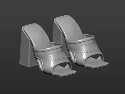 women shoe 3D print model