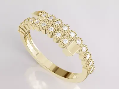 Jewelry Diamond Ring Model RG01 Free 3D print model