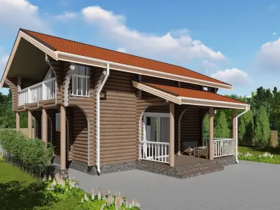 3D model of a wooden house 3D model order