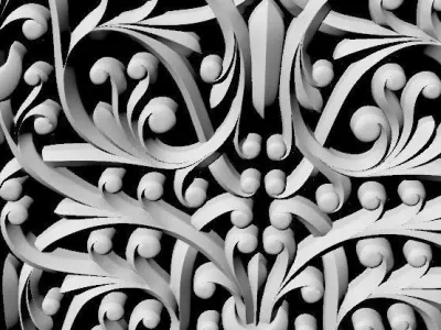 Central decor ornament for furniture 3D model 495
