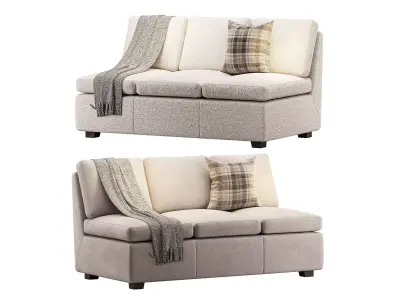 Profiles Armless Sofa 3D model