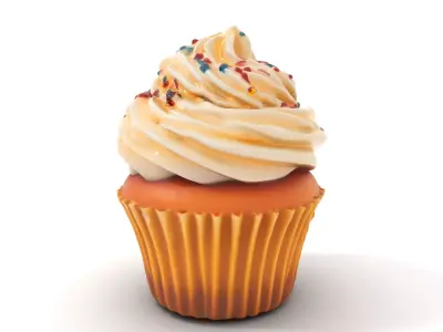 Vanilla Cupcake Delight model pack Low-poly 3D model