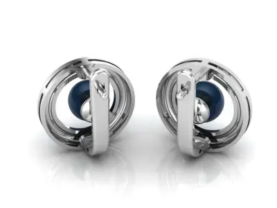 Earrings with pearls 3D print model purchase