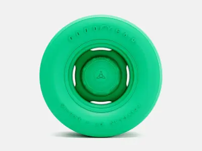 15x10 Mopar Steelie Wheel Goodyear Polyglas Tire 3D print model