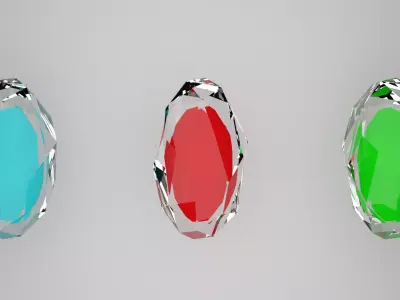 Crystals RGB Free 3D model